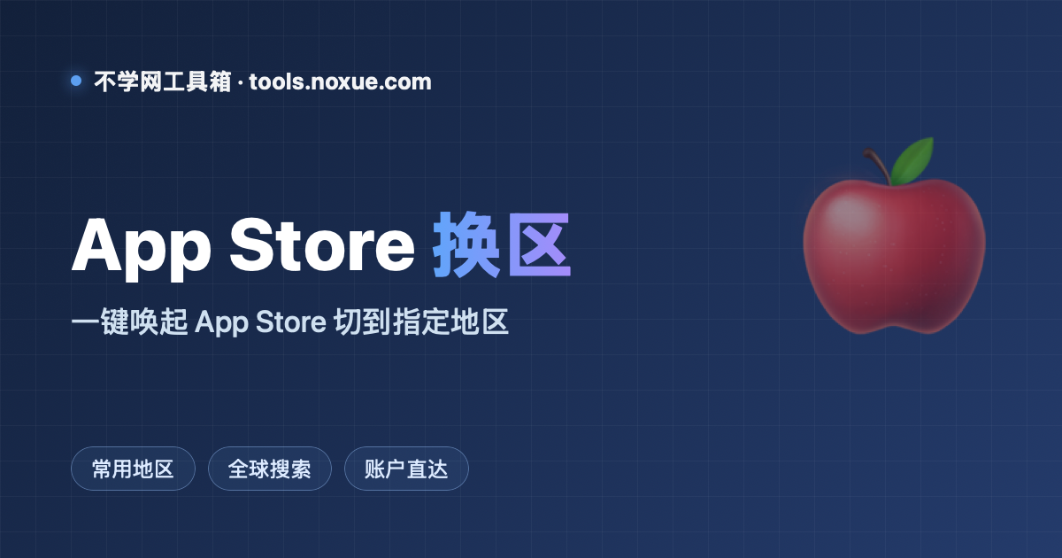 Featured image for App Store 换区跳转工具：一键唤起 App Store 切到指定地区