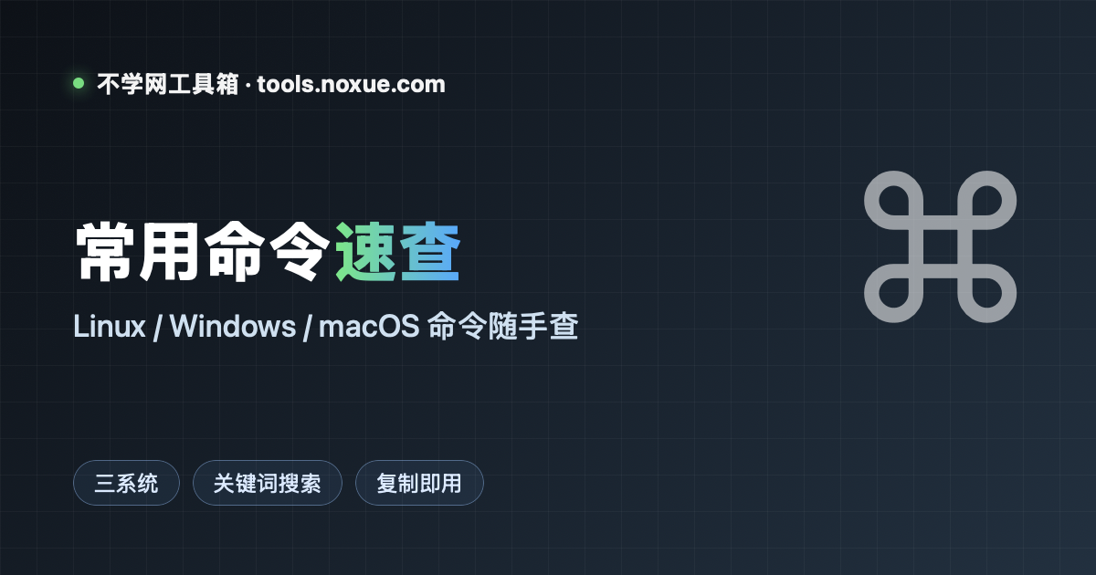 Featured image for 常用命令速查：Linux / Windows / macOS 命令随手查