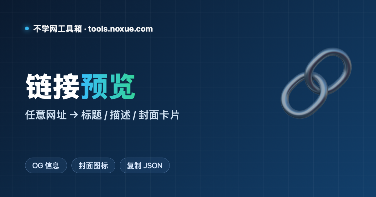 Featured image for 链接预览：粘个网址，还原它在聊天软件里的分享卡片